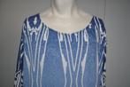 FA35 Magna Jurk Blauw Wit maat 52 / 54, Kleding | Dames, Grote Maten, Blauw, Jurk, Ophalen of Verzenden, Magna
