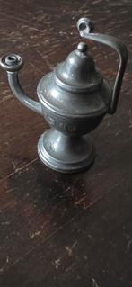 Antieke Tinnen Olielamp / Kandelaar, Ophalen, Overige materialen