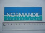 sticker Normandie Frankrijk Noordzee kust retro france, Verzamelen, Stickers, Overige typen, Zo goed als nieuw, Verzenden