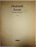 Paul Hindemith Sonate für Flöte und Klavier, voor fluit en p, Muziek en Instrumenten, Bladmuziek, Ophalen of Verzenden, Zo goed als nieuw