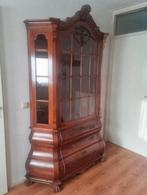 Antieke houten kuifkast vitrinekast, barok stijl, Antiek en Kunst, Antiek | Meubels | Kasten, Ophalen