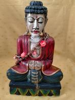 Prachtige oude houten Boeddha beeld uit Indonesië ., Antiek en Kunst, Ophalen of Verzenden