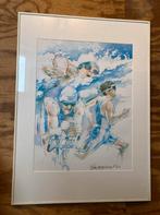 Litho triathlon Wim Hoogstraten blauw atletiek, Ophalen
