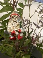 Oude glazen kerstbal:  kerstmannetje op knijper, Diversen, Kerst, Ophalen of Verzenden, Gebruikt