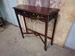 Klassieke mahonie houten sidetable, wandconsole haltafel, Minder dan 55 cm, Ophalen of Verzenden, Zo goed als nieuw, 60 cm of meer