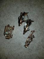 Dolfijn koets schip verguld miniaturen swarovski, Ophalen of Verzenden, Gebruikt