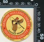 Sticker: Kaasexporthandel Oosthuizen - Saddle Brand, Ophalen of Verzenden, Zo goed als nieuw, Bedrijf of Vereniging
