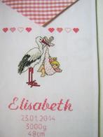 Borduurpatroon  Geboorte merklap baby  nr 6258, Verzenden, Nieuw, Handborduren, Patroon