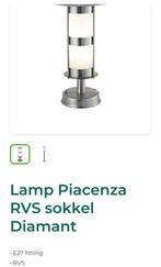 RVS tuinlamp 2 stuks, Tuin en Terras, Verzenden, Minder dan 50 watt, Staande lamp, Nieuw