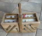 Naaikistje 36 x 19 x 16 cm met giede scharnieren, Hobby en Vrije tijd, Naaimachines en Toebehoren, Ophalen of Verzenden, Gebruikt