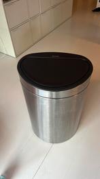 Brabantia Touch Bin prullenbak 40 liter RVS, Ophalen, Gebruikt, 50 tot 75 cm, 40 liter of meer