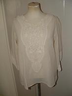 Stile Benetton top - blouse model maat S offwhite popcorn