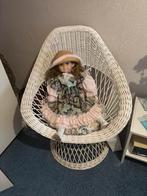 Rieten stoel, Huis en Inrichting, Stoelen, Ophalen, Zo goed als nieuw, Bruin, Eén