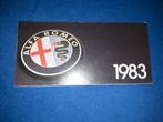 folder Alfa Romeo programma 1983, Ophalen of Verzenden, Zo goed als nieuw, Alfa Romeo