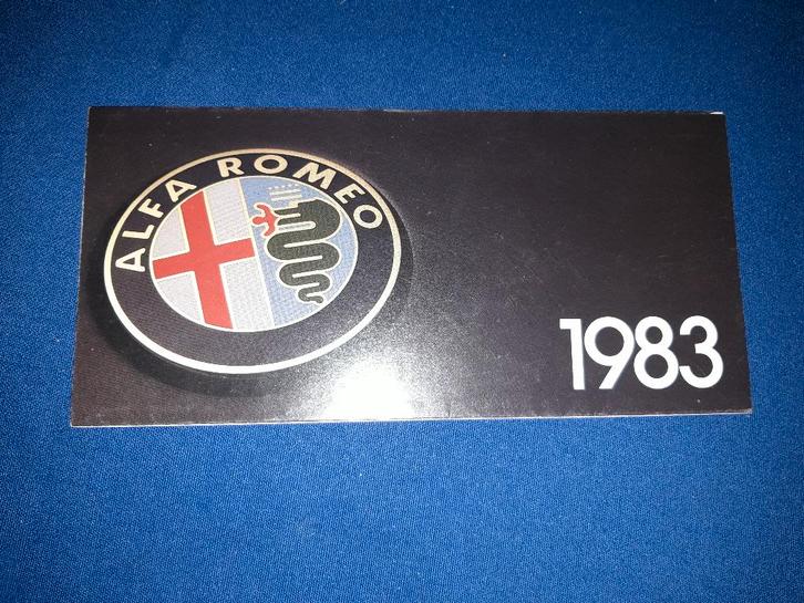 folder Alfa Romeo programma 1983, Boeken, Auto's | Folders en Tijdschriften, Zo goed als nieuw, Alfa Romeo, Ophalen of Verzenden