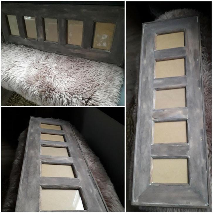 Fotolijst hout voor 5 foto's riviera maison, Huis en Inrichting, Woonaccessoires | Lijsten, Gebruikt, Minder dan 50 cm, Minder dan 50 cm