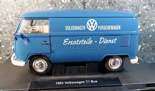 VW T1 ERSATZTEILE DIENST blauw 1:18 Welly, Hobby en Vrije tijd, Modelauto's | 1:18, Zo goed als nieuw, Welly, Verzenden