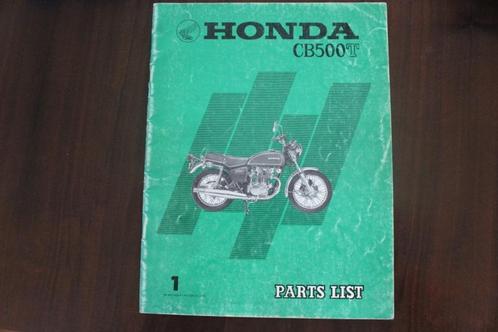 Honda CB500T 1975 motorcycle parts list CB 500 Twin, Motoren, Handleidingen en Instructieboekjes, Honda, Ophalen of Verzenden