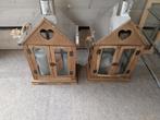 2 lantaarn huisjes, Ophalen of Verzenden, Zo goed als nieuw, Hout