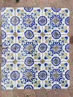 370 st, 6,5m2 kleurrijke antieke Franse tegels kobalt blauw, Ophalen