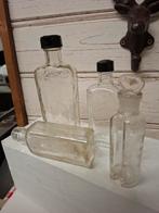 4 antieke apothekersflesjes, Ophalen of Verzenden