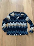 Only blauw maat 36 blouse met beige en wit, Ophalen of Verzenden, Zo goed als nieuw, Maat 36 (S), Blauw