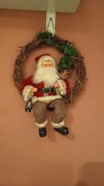 Hele mooie zittende kerstman deur krans, Ophalen of Verzenden, Zo goed als nieuw