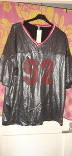 Nieuw baseball va hals shirt zilver glans 44 46, Maat 42/44 (L), Nieuw, Ophalen of Verzenden, Korte mouw