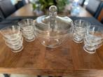 Antieke bowl set – compleet met 12 glaasjes (60+ jaar oud), Ophalen, Schaal, Rond, Nieuw
