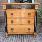 Antieke empire ladekast bronzen ornamenten, Ophalen