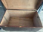 Vintage Houten Kist met Metalen Details, Gebruikt, 50 tot 100 cm, 50 tot 75 cm, Ophalen of Verzenden