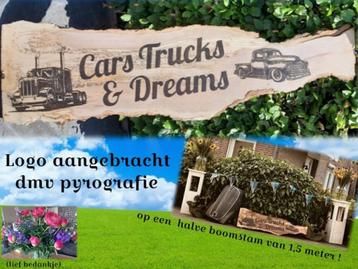 (uw eigen) tekst op houten artikelen bijv. tekstbord CREAMAR beschikbaar voor biedingen