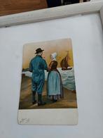 MAN MET PIJP EN VROUW IN KLEDERDRACHT  1905, Ophalen of Verzenden, Voor 1920, Klederdracht
