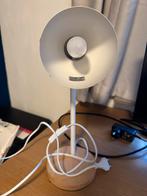 Mooie witte bureaulamp, Huis en Inrichting, Lampen | Tafellampen, Ophalen, Zo goed als nieuw, Metaal, Minder dan 50 cm