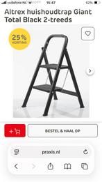 Huishoud trapje 2 treden, Doe-het-zelf en Verbouw, Ladders en Trappen, Ophalen, Trap, Nieuw, Opvouwbaar of Inschuifbaar