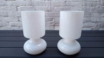 2x Ikea Lykta Mushroom Lampen - Wit - Zeer Goed beschikbaar voor biedingen