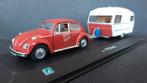 Volkswagen VW Kever met Polar Caravan 1:43 Cararama Pol, Ophalen of Verzenden, Zo goed als nieuw, Auto, Overige merken