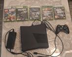 Xbox 360 Slim met 5 Games, Spelcomputers en Games, Spelcomputers | Xbox 360, Ophalen of Verzenden, Met 1 controller, Gebruikt