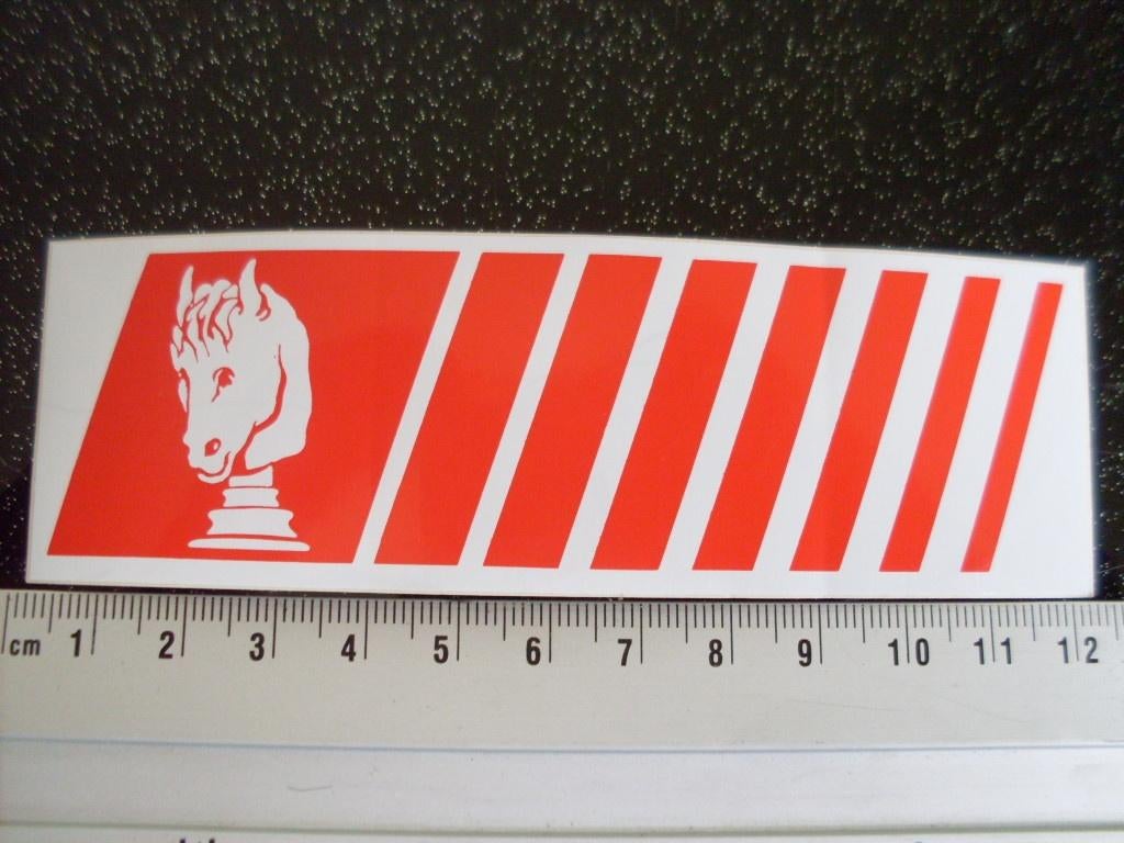 sticker schimmel logo paard achtig langwerpig, Verzenden, Zo goed als nieuw, Merk