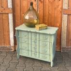 Ladekast groen 4 laden halkast 71 x 33 x 62 cm brocante, Ophalen, Gebruikt, Overige houtsoorten, Brocante landelijk