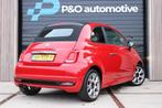 Fiat 500 C 0.9 TwinAir Turbo Sport Cabrio, Auto's, Gebruikt, Zwart, Cabriolet, Leder en Stof