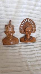 Houtsnijwerk: Set van 2 Balinese Beelden, Ophalen of Verzenden
