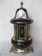 Vintage bordeaux muziekdoos email (automaat Swiss reuge), Ophalen