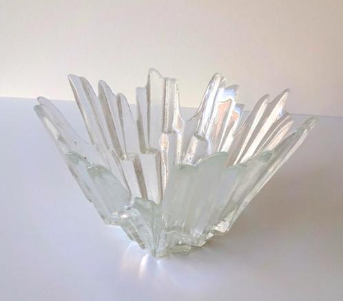 Glazen schaal helder met kristalvorm Scandinavië 3545-s, Antiek en Kunst, Antiek | Glas en Kristal, Ophalen of Verzenden