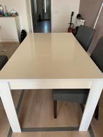 Witte ikea glans tafel 90x160, Huis en Inrichting, Tafels | Eettafels, Ophalen, Gebruikt, 50 tot 100 cm, 150 tot 200 cm