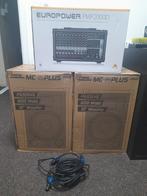 Behringer PMP2000D + Fame MC12plus speakers ZGAN, Ophalen, Zo goed als nieuw, 1000 watt of meer, P.A.