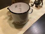 Vintage emaille maatbeker 1,5 liter, Antiek en Kunst, Antiek | Emaille, Ophalen of Verzenden