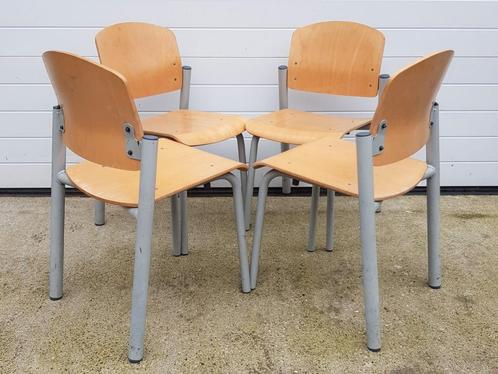 25 x Kantine stoelen hout metaal cafe kantoor schoolstoelen, Huis en Inrichting, Stoelen, Zo goed als nieuw, Vijf, Zes of meer stoelen