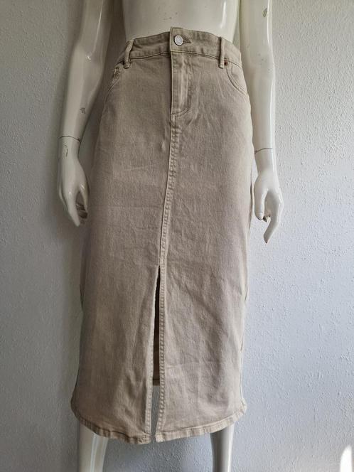 Red Button denim rok Sibelle. Maat 38, Beige., Kleding | Dames, Rokken, Nieuw, Maat 38/40 (M), Beige, Onder de knie, Ophalen of Verzenden
