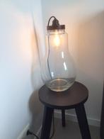 Tafellamp helder glas “gloeilamp vorm” incl. LED KOOPJE, Ophalen of Verzenden, Zo goed als nieuw, Glas, Minder dan 50 cm